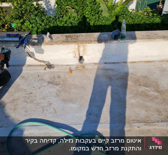 קידוח בקיר ליציאת מרזב חדש